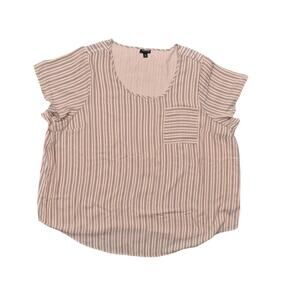 Torrid Plus Size 4 Pink & Black Blouse, Polyester, Preowned